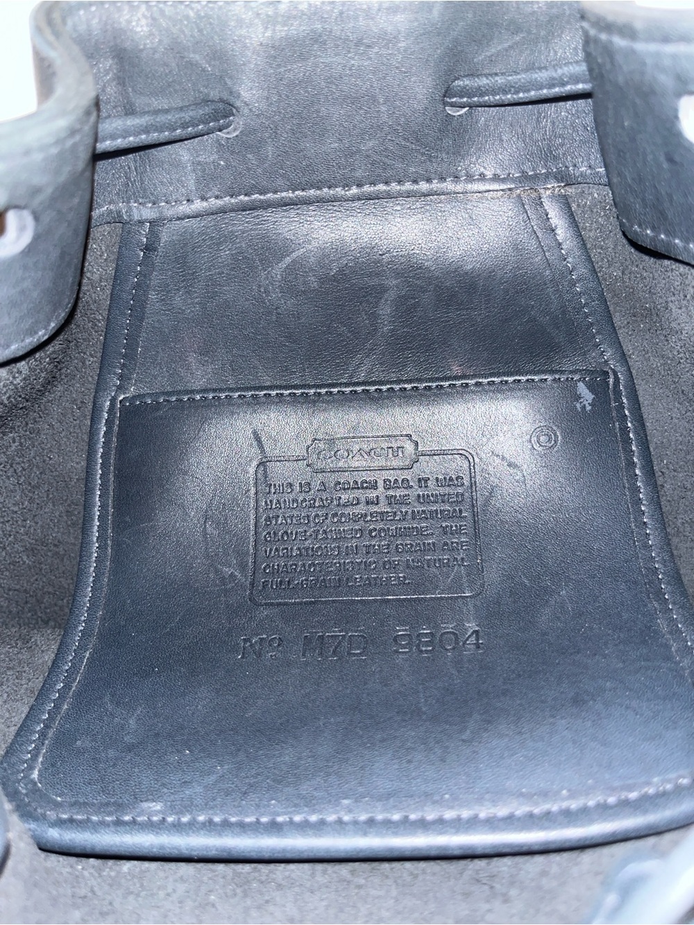 VIntage Equestrian Coach Bag in Dark Navy Blue 9804 EUC - Picture 4 of 12